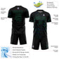 Custom Black Kelly Green-Royal Abstract Fragment Art Sublimation Soccer Uniform Jersey Limited