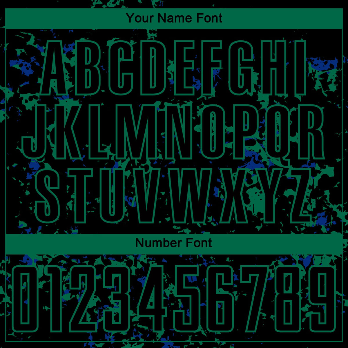 Custom Black Kelly Green-Royal Abstract Fragment Art Sublimation Soccer Uniform Jersey Limited