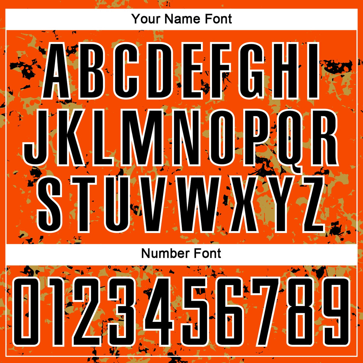 Custom Orange Black-Old Gold Abstract Fragment Art Sublimation Soccer Uniform Jersey Limited