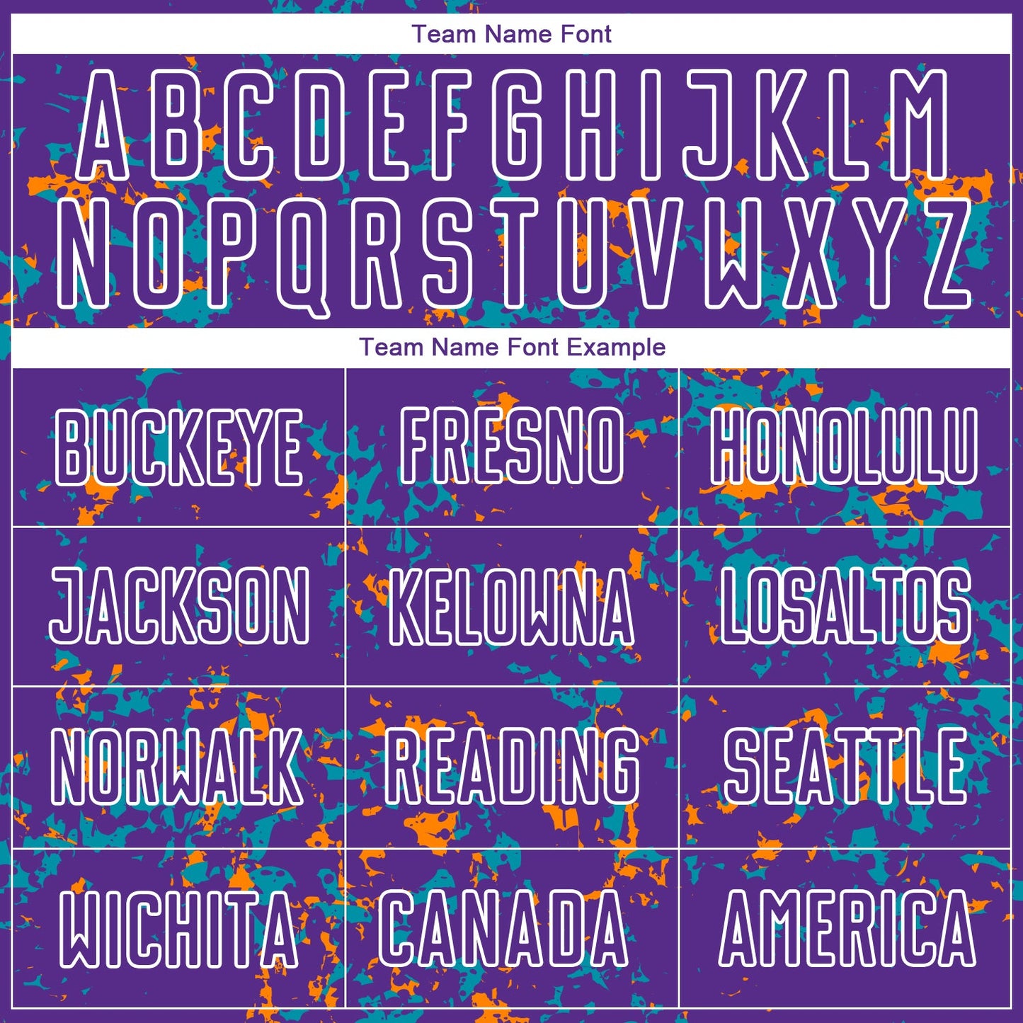 Custom Purple Bay Orange-Teal Abstract Fragment Art Sublimation Soccer Uniform Jersey Limited