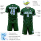 Custom Green Light Blue-Kelly Green Abstract Fragment Art Sublimation Soccer Uniform Jersey Limited