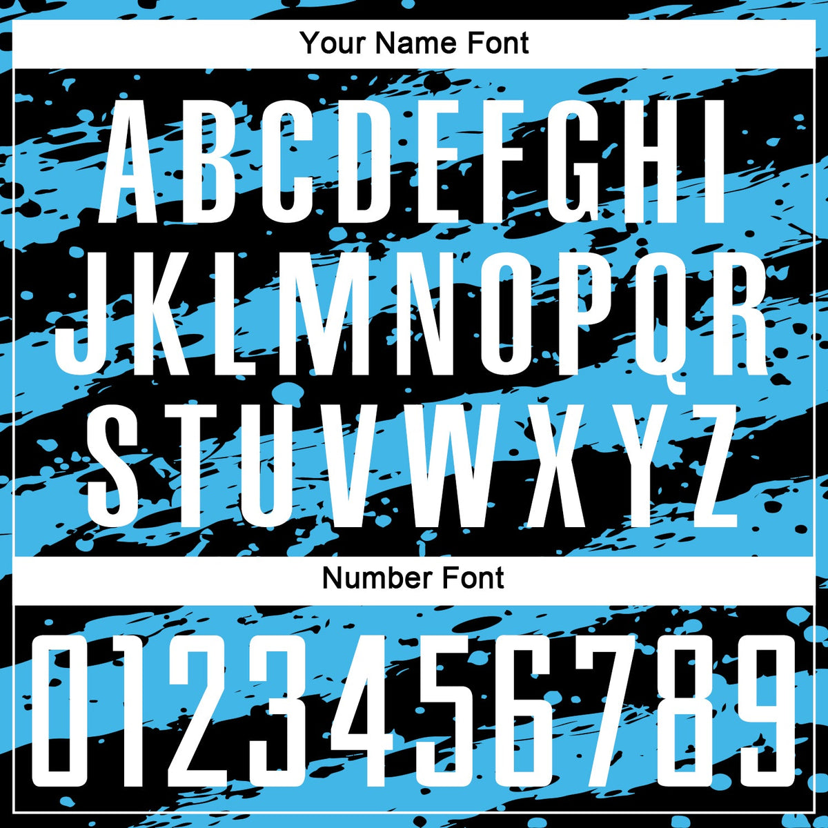 Custom Black White-Sky Blue Splash Sublimation Soccer Uniform Jersey Limited