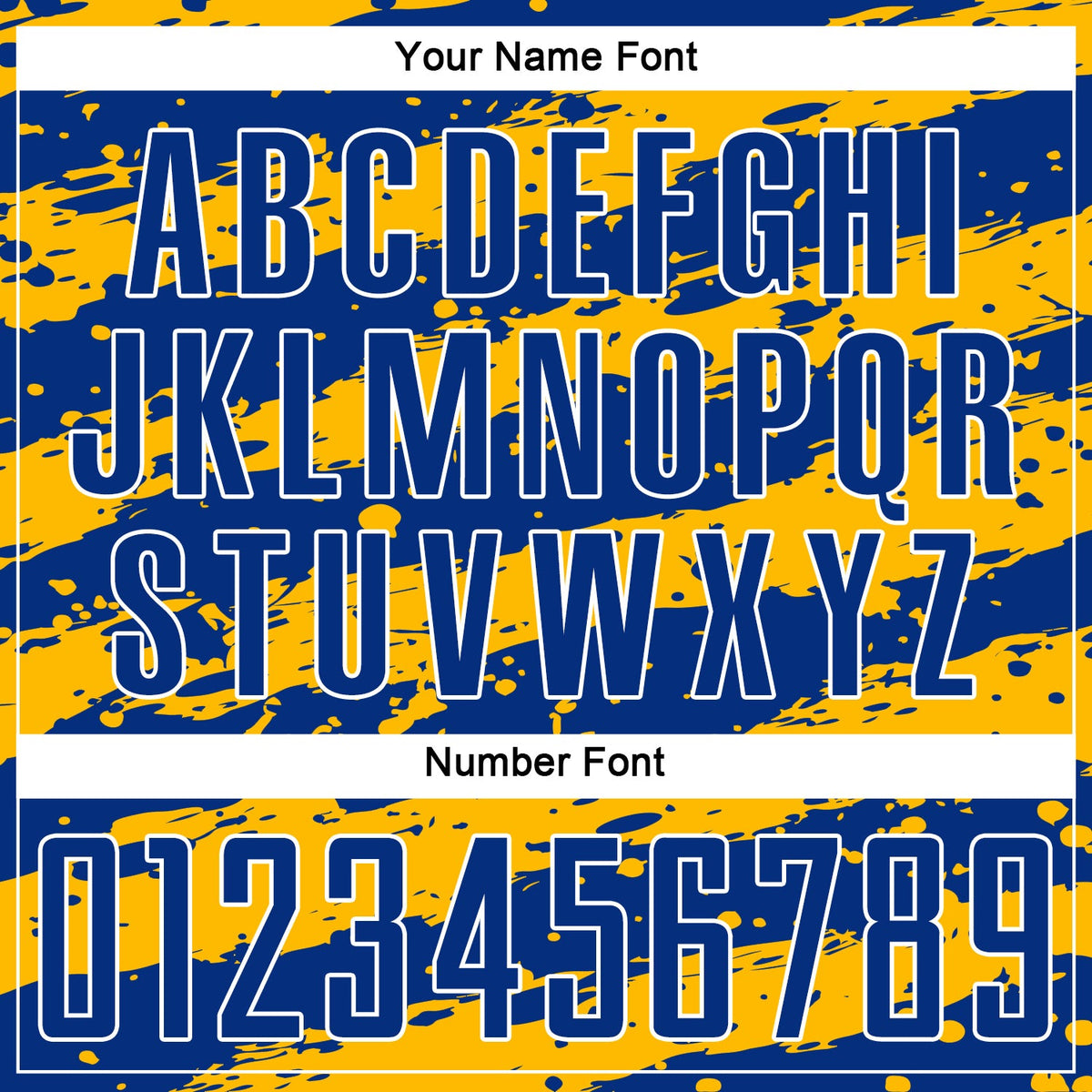 Custom Royal Gold-White Splash Sublimation Soccer Uniform Jersey Limited