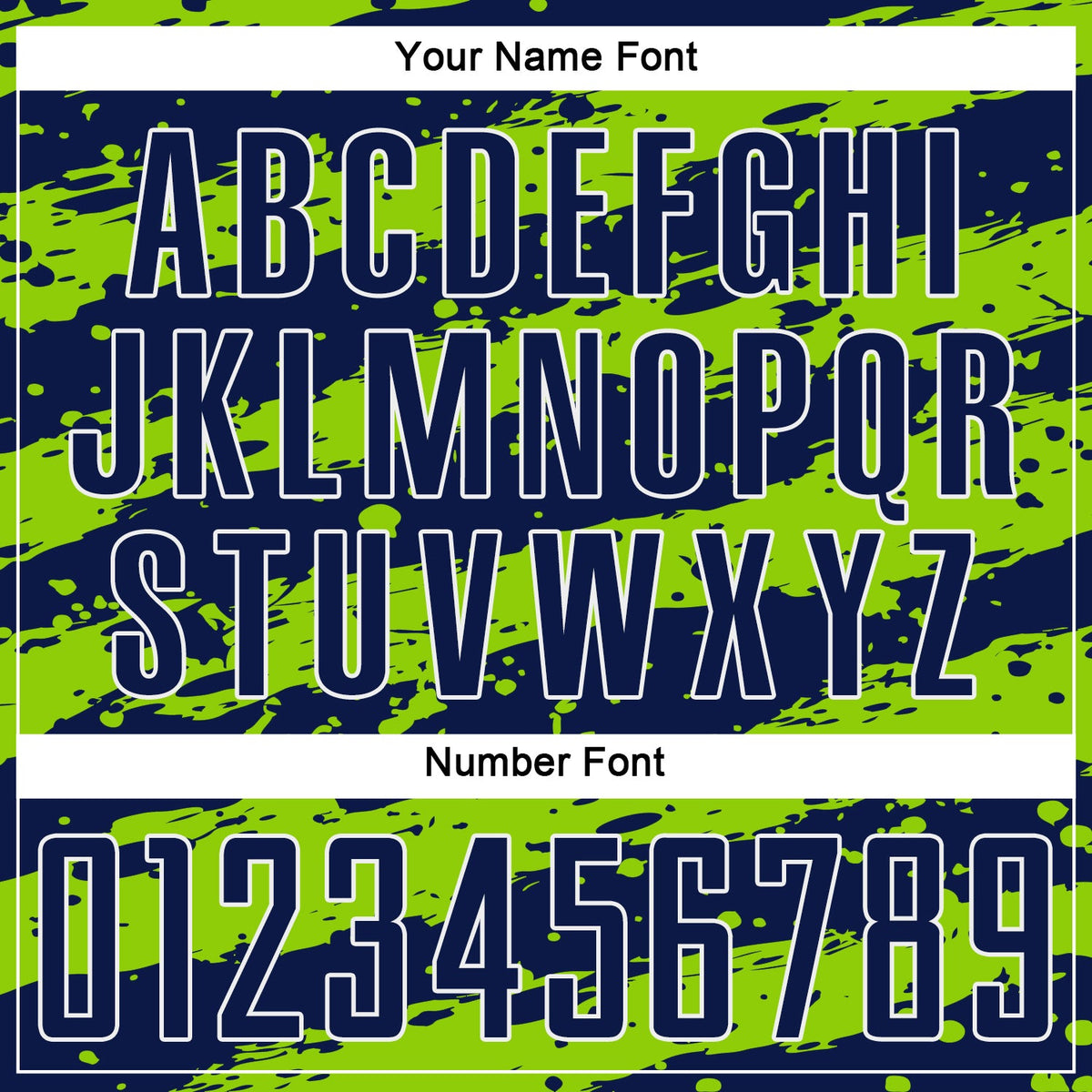 Custom Navy Neon Green-White Splash Sublimation Soccer Uniform Jersey Limited