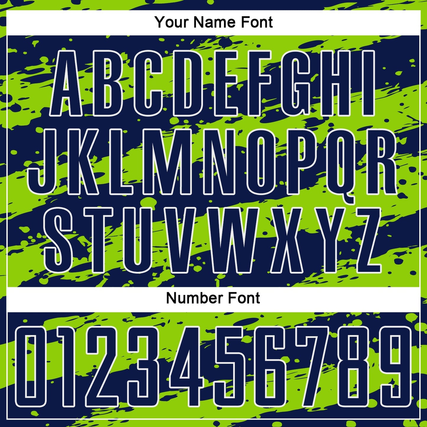 Custom Navy Neon Green-White Splash Sublimation Soccer Uniform Jersey Limited