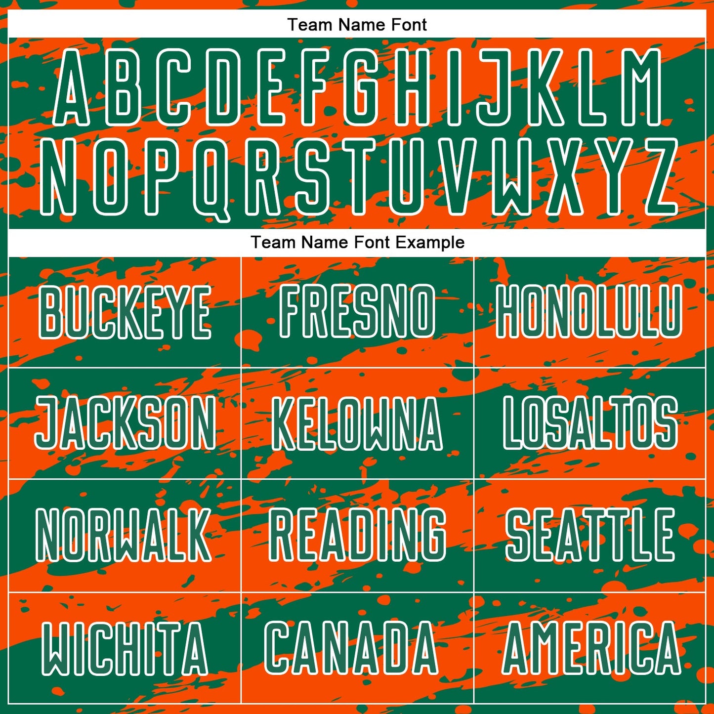 Custom Kelly Green Orange-White Splash Sublimation Soccer Uniform Jersey Limited