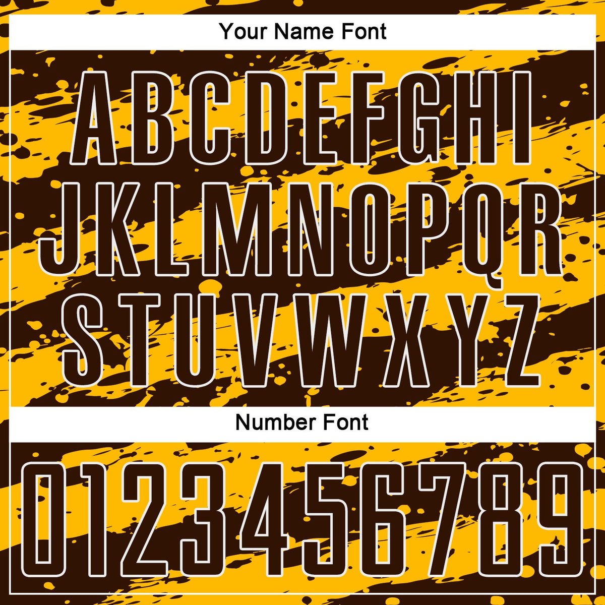 Custom Gold Brown-White Splash Sublimation Soccer Uniform Jersey Limited