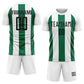 Custom White Black-Kelly Green Line Sublimation Soccer Uniform Jersey Limited