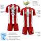 Custom Red White-Black Line Sublimation Soccer Uniform Jersey Limited