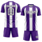 Custom Purple White-Black Line Sublimation Soccer Uniform Jersey Limited