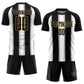 Custom Black White-Old Gold Line Sublimation Soccer Uniform Jersey Limited