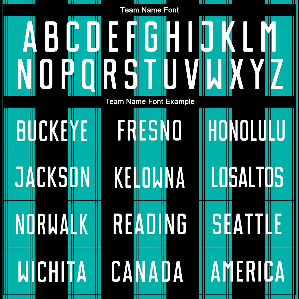 Custom Black White-Aqua Line Sublimation Soccer Uniform Jersey Limited