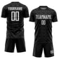 Custom Black White Geometric Shapes Sublimation Soccer Uniform Jersey Limited