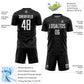 Custom Black White Geometric Shapes Sublimation Soccer Uniform Jersey Limited