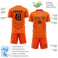 Custom Orange Black-Bay Orange Geometric Shapes Sublimation Soccer Uniform Jersey Limited