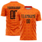Custom Orange Black-Bay Orange Geometric Shapes Sublimation Soccer Uniform Jersey