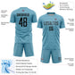 Custom Shadow Blue Black Geometric Shapes Sublimation Soccer Uniform Jersey Limited