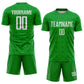 Custom Grass Green White Geometric Shapes Sublimation Soccer Uniform Jersey Limited