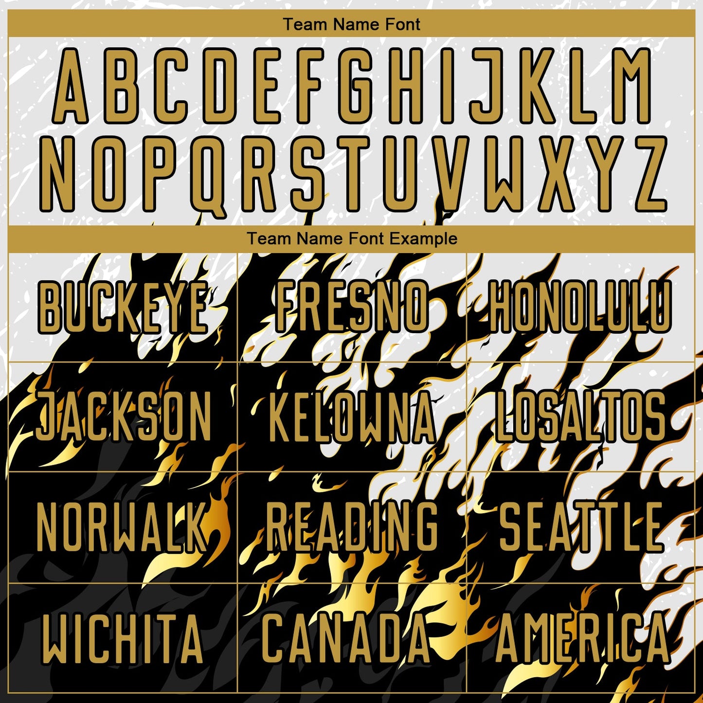 Custom White Old Gold-Black Flame Sublimation Soccer Uniform Jersey Limited