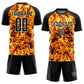 Custom Black White Flame Sublimation Soccer Uniform Jersey Limited