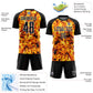 Custom Black White Flame Sublimation Soccer Uniform Jersey Limited