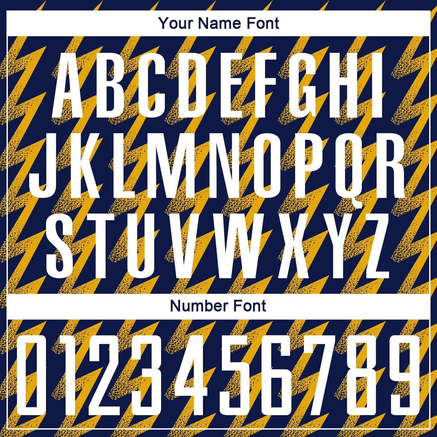 Custom Navy White-Gold Zigzag Shape Sublimation Soccer Uniform Jersey Limited