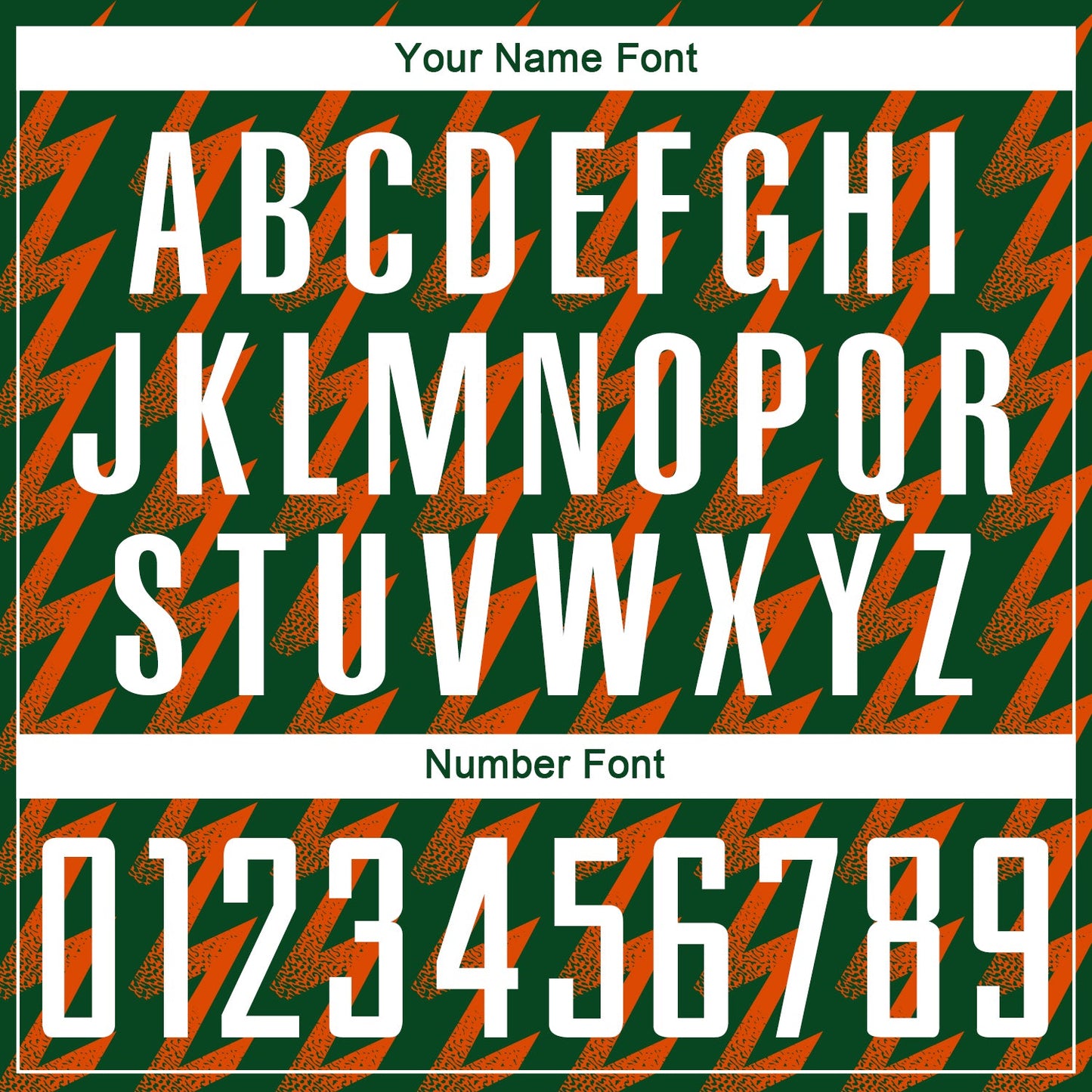 Custom Green White-Orange Zigzag Shape Sublimation Soccer Uniform Jersey Limited