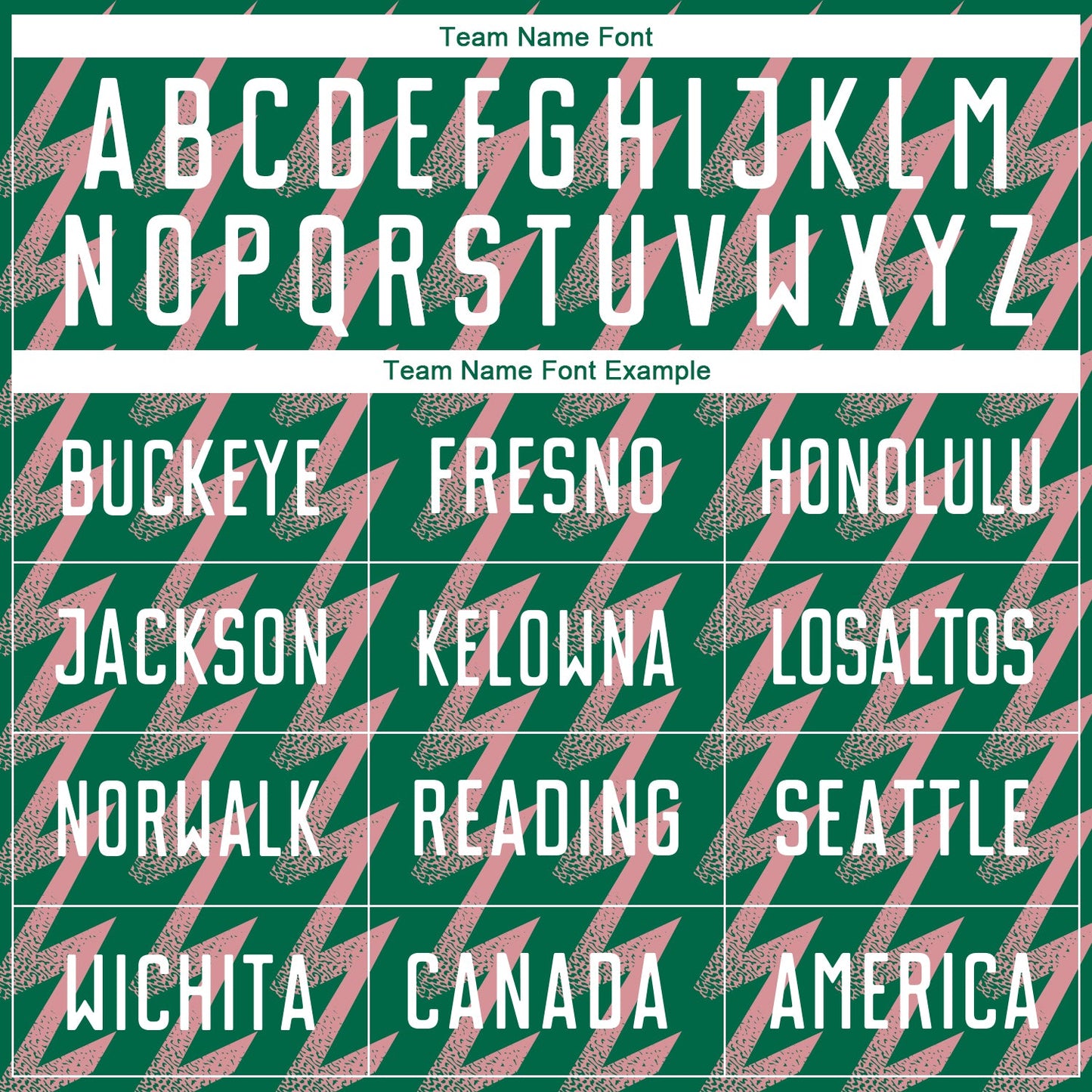 Custom Kelly Green White-Medium Pink Zigzag Shape Sublimation Soccer Uniform Jersey Limited