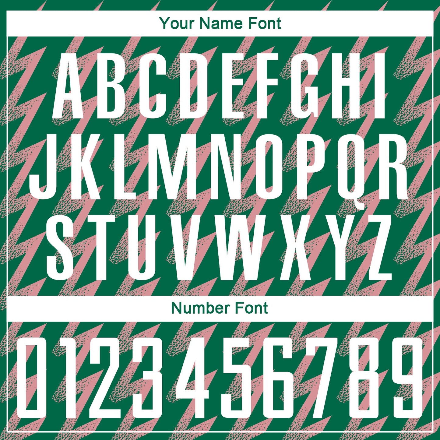 Custom Kelly Green White-Medium Pink Zigzag Shape Sublimation Soccer Uniform Jersey Limited