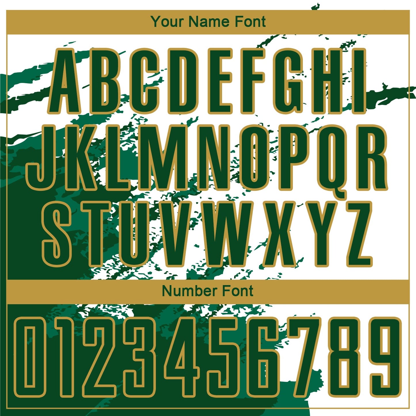 Custom White Green Kelly Green-Gold Abstract Fragment Art Splash Sublimation Soccer Uniform Jersey Limited