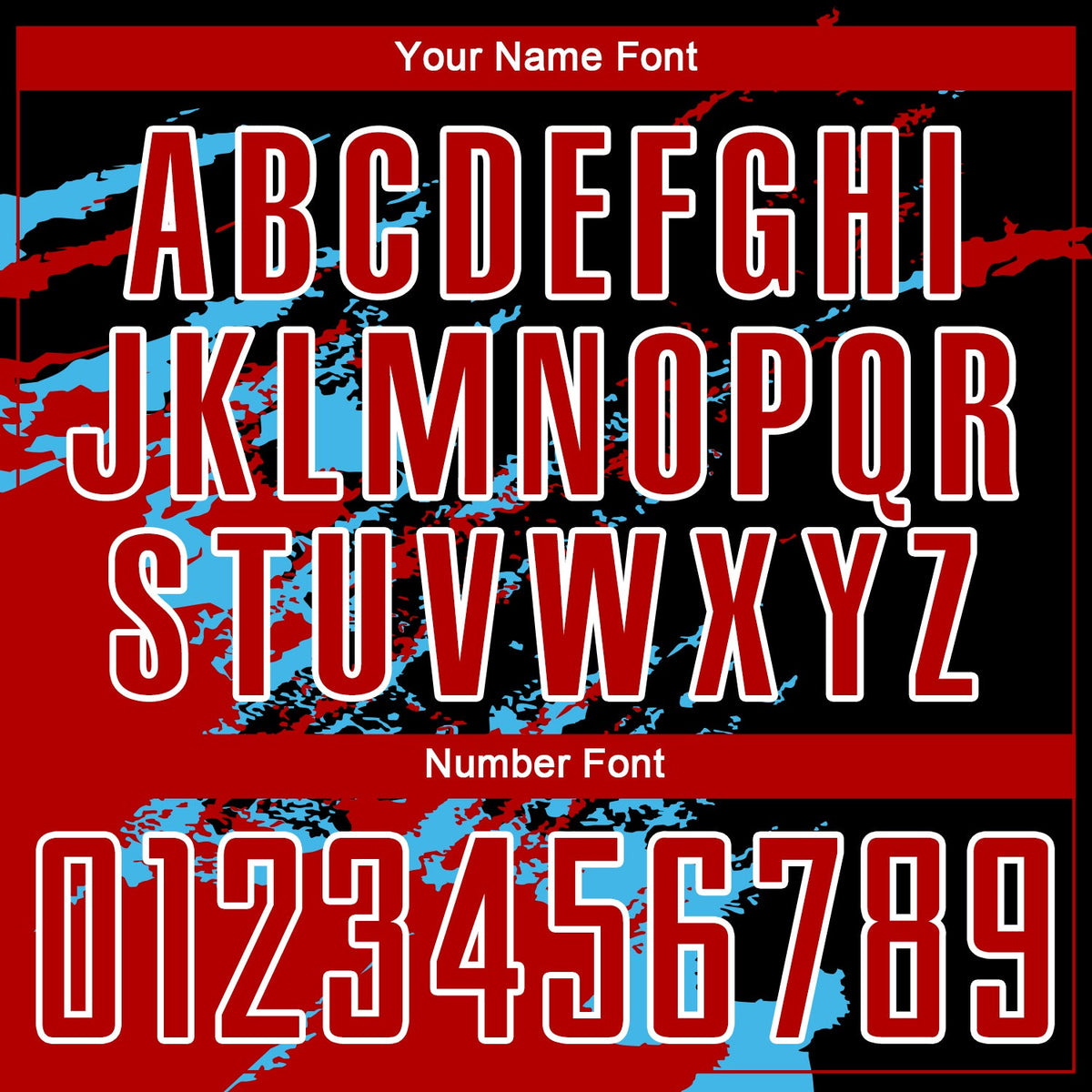 Custom Black Red-Sky Blue Abstract Fragment Art Splash Sublimation Soccer Uniform Jersey Limited