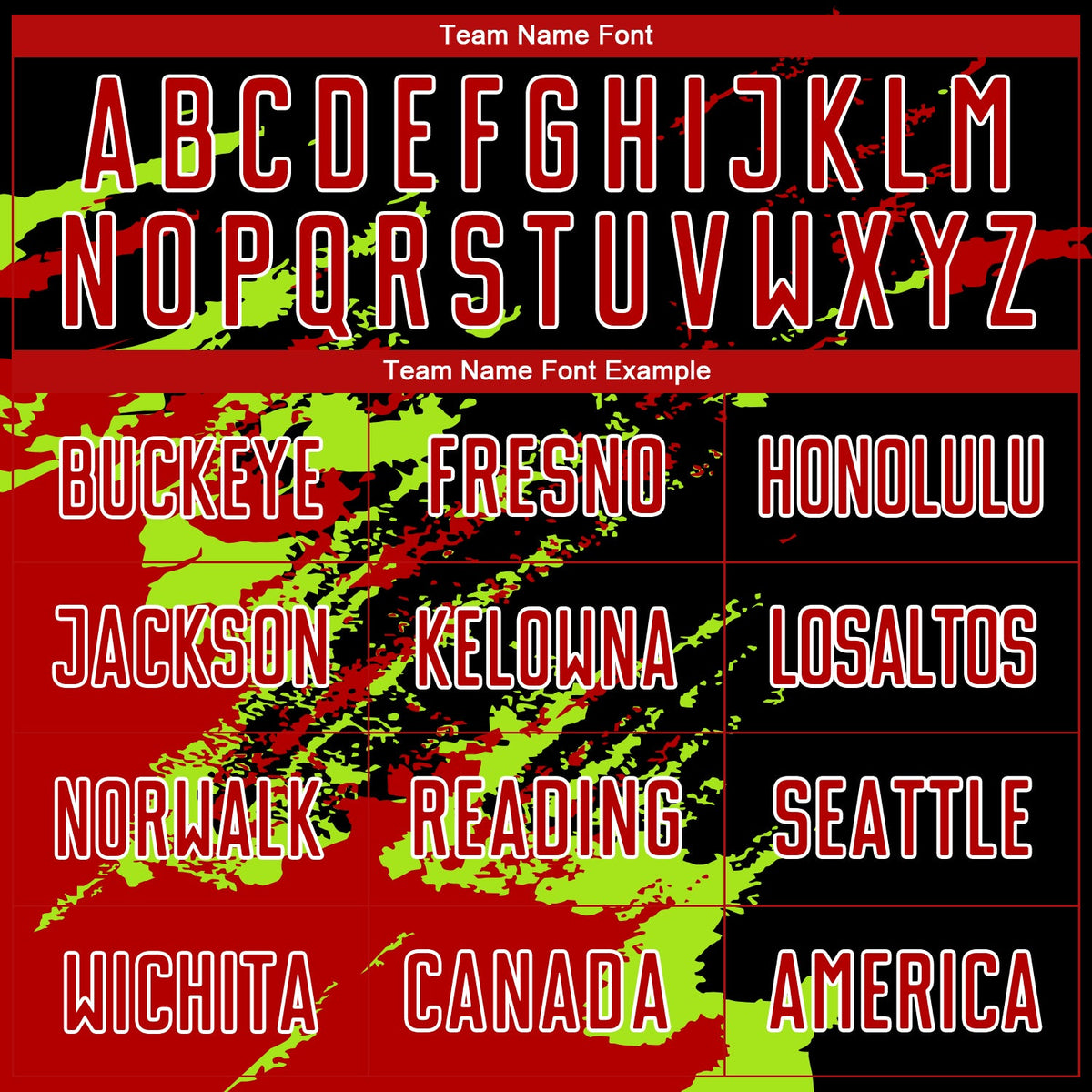 Custom Black Red-Neon Green Abstract Fragment Art Splash Sublimation Soccer Uniform Jersey Limited