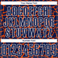 Custom Navy Orange-White Abstract Network Splash Sublimation Soccer Uniform Jersey Limited