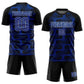 Custom Black Royal-White Line Sublimation Soccer Uniform Jersey Limited