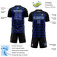 Custom Black Royal-White Line Sublimation Soccer Uniform Jersey Limited