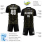 Custom Black White-Olive Line Sublimation Soccer Uniform Jersey Limited
