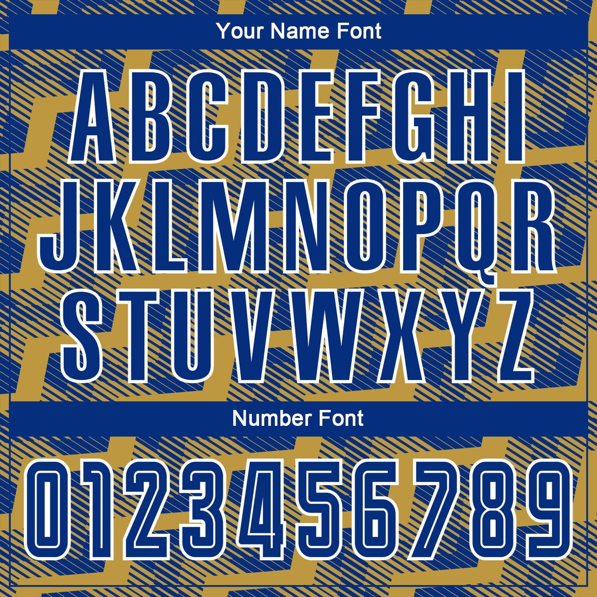 Custom Royal Old Gold-White Line Sublimation Soccer Uniform Jersey Limited