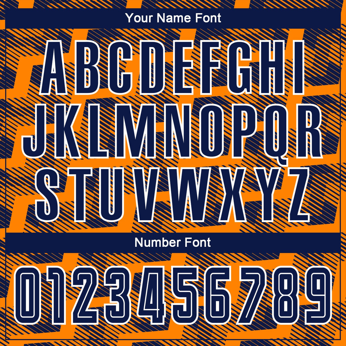 Custom Navy Bay Orange-White Line Sublimation Soccer Uniform Jersey Limited