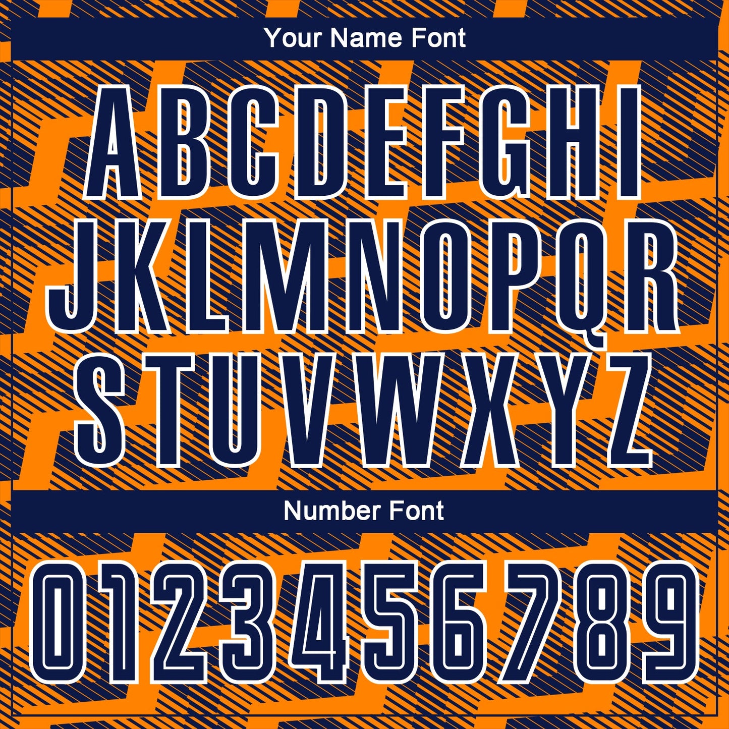 Custom Navy Bay Orange-White Line Sublimation Soccer Uniform Jersey Limited