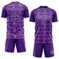 Custom Purple Medium Purple-White Line Sublimation Soccer Uniform Jersey Limited