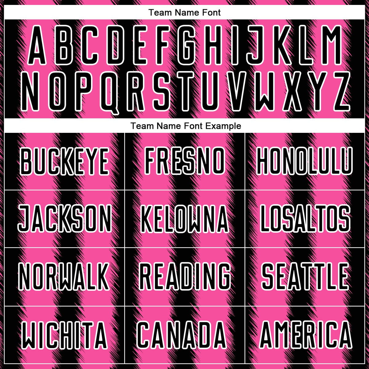 Custom Black Pink-White Line Sublimation Soccer Uniform Jersey Limited