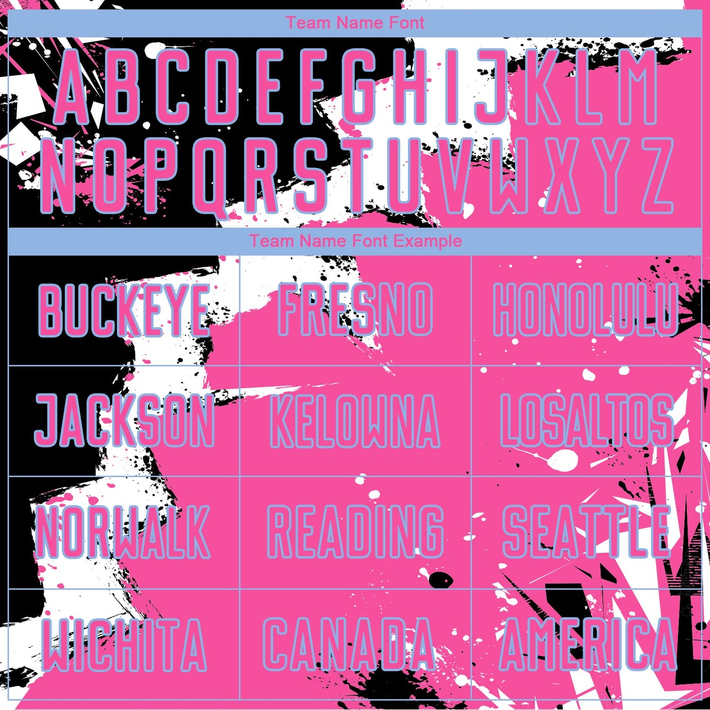 Custom Black Pink-Light Blue Spalsh Sublimation Soccer Uniform Jersey Limited