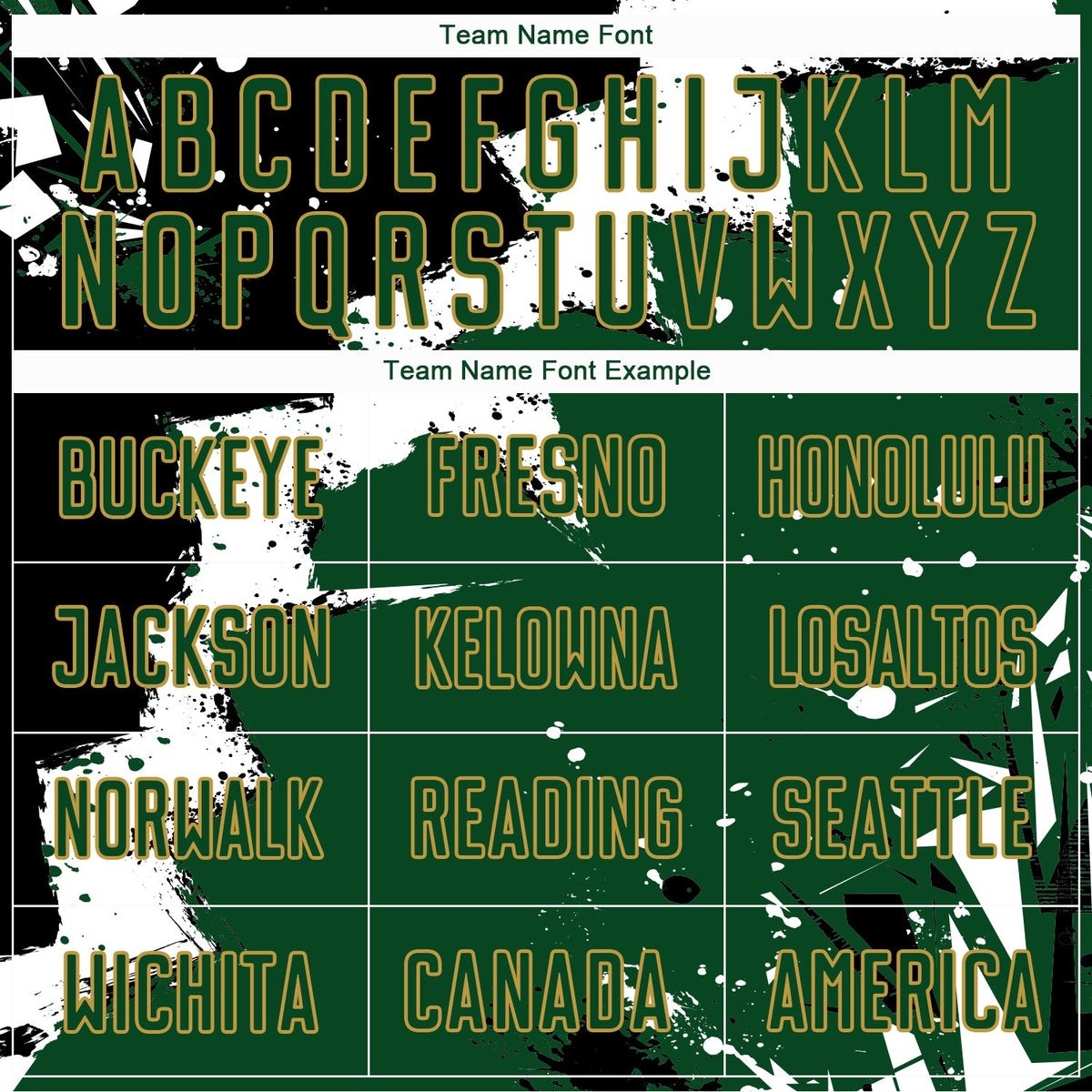 Custom Black Green-Old Gold Spalsh Sublimation Soccer Uniform Jersey Limited