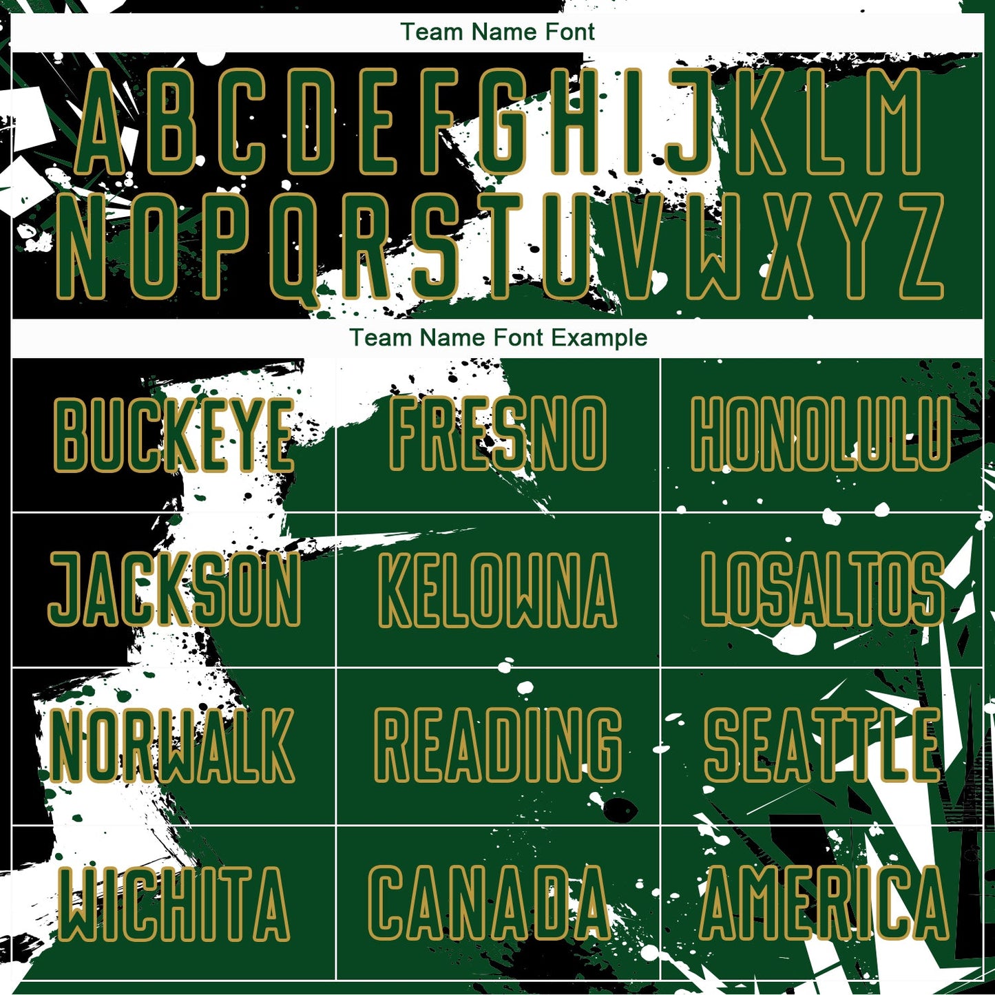 Custom Black Green-Old Gold Spalsh Sublimation Soccer Uniform Jersey Limited