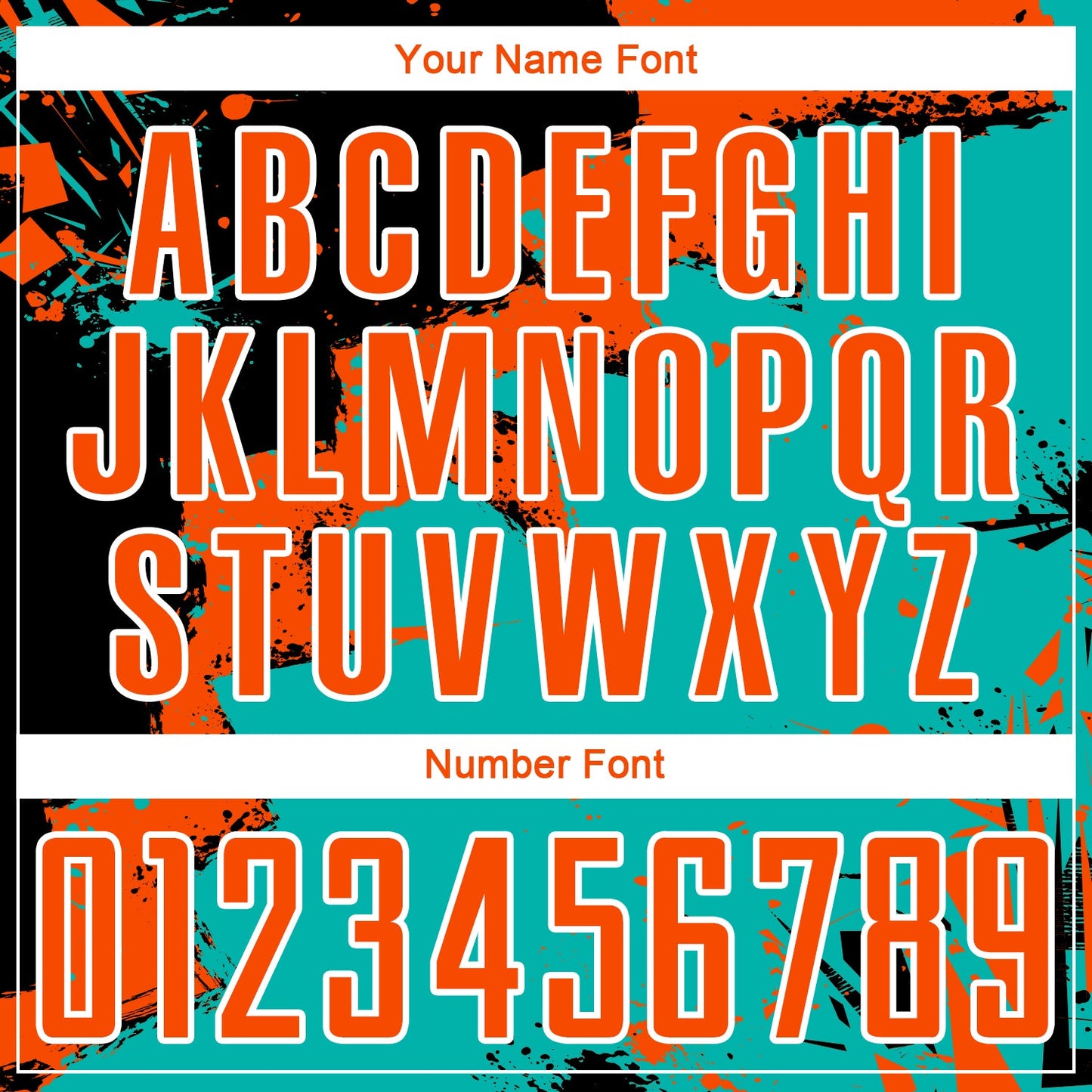 Custom Black Orange-Aqua Spalsh Sublimation Soccer Uniform Jersey Limited