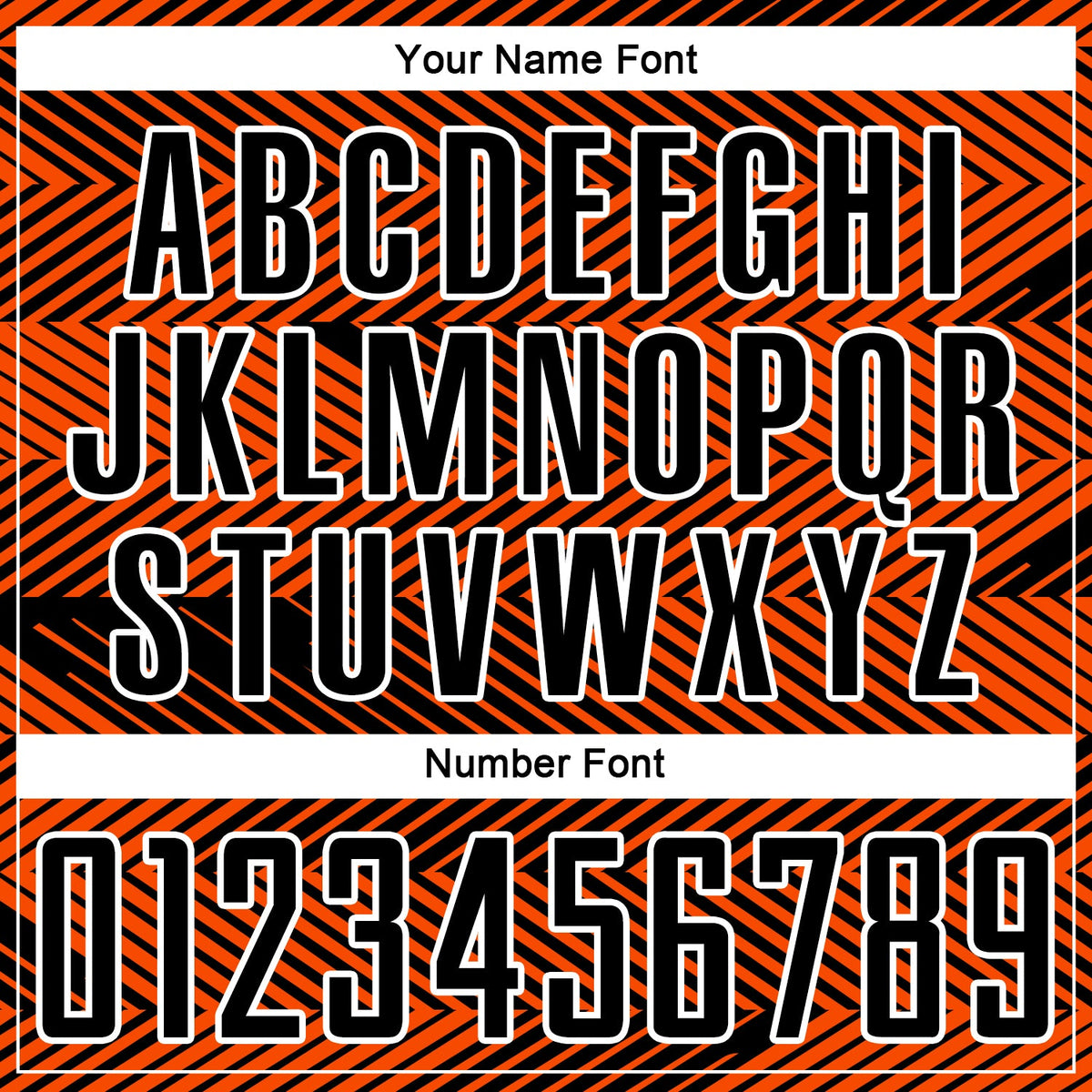 Custom Orange Black-White Line Sublimation Soccer Uniform Jersey Limited