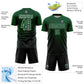 Custom Green Black-White Abstract Fragment Art Sublimation Soccer Uniform Jersey Limited