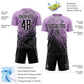 Custom Light Purple Black-White Abstract Fragment Art Sublimation Soccer Uniform Jersey Limited