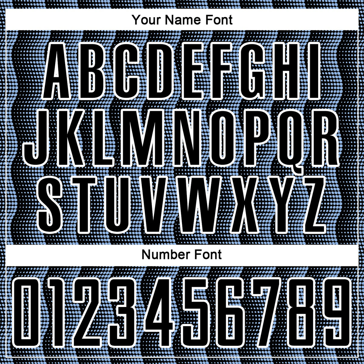 Custom Black Light Blue-White Geometric Shape Sublimation Soccer Uniform Jersey Limited