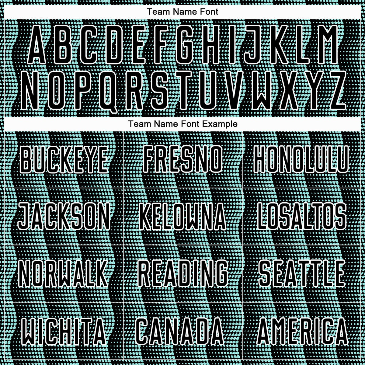 Custom Black Ice Blue-White Geometric Shape Sublimation Soccer Uniform Jersey Limited